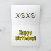 バナナ/モンキー誕生日カード カード (内部)