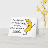 バナナ/モンキー誕生日カード カード (黄色い花)