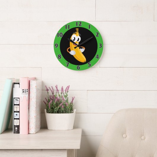 バナナ ラージ壁時計 (読書スペース)