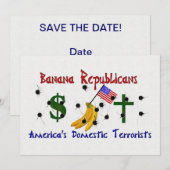 バナナ・リパブリック（腐敗した政治体制の国） 招待状 (正面/裏面)