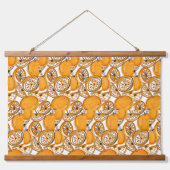 バナナ、レモン、リンゴ 吊り下げ型タペストリー (正面)