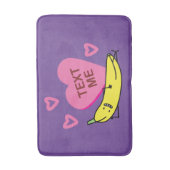 バナナ·文字·ミー·バレンタインが横になって笑う バスマット (正面縦)