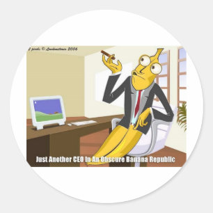 バナナCEO ふざけた カートゥーン グッズ ラウンドシール