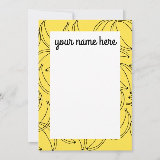 バナパーソナライズされたス・ノテカード サンキューカード (正面)