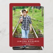 バナモダンーグラードパーティの招待状/赤 招待状 (正面/裏面)