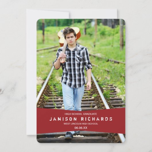 バナモダンーグラードパーティの招待状/赤 招待状 (正面)