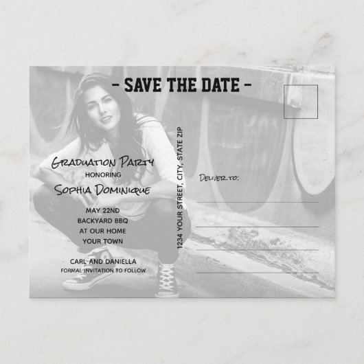 バナモダンー卒業写真の保存日 ポストカード (裏面)