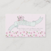 バナーおむつラッフルエンクロージャカードにかわいい鳥 エンクロージャーカード (正面)