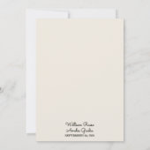 バナーがサテンシックなリボン切断結婚の 招待状 (裏面)