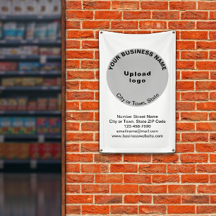 バナーの灰色の丸い形のビジネスブランド 横断幕