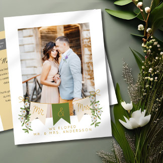 バナーの駆け落ち写真発表 案内ポストカード