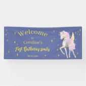 バナーはユニコーンで最初の誕生日へようこそ。 横断幕 (横)