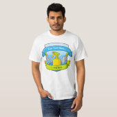 バナーを備えたガーデニングシールド Tシャツ (正面フル)