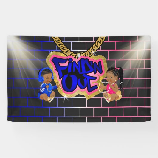 バナーを見つけろ！性別を明かす！ 横断幕 (横)