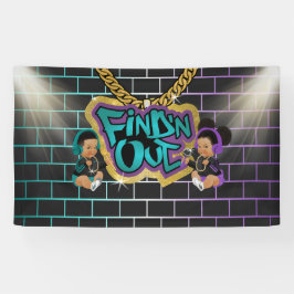 バナーを見つけろ！性別を明かす！ 横断幕