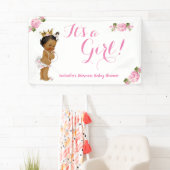 バナーエスニックプリンセスベビーシャワーピンクフローラ 横断幕 (インサイチュ)