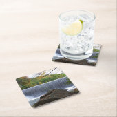 バナーエルクNCウォーターフォール スクエアペーパーコースター (インサイチュ)