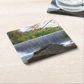 バナーエルクNCウォーターフォール スクエアペーパーコースター (アングル)