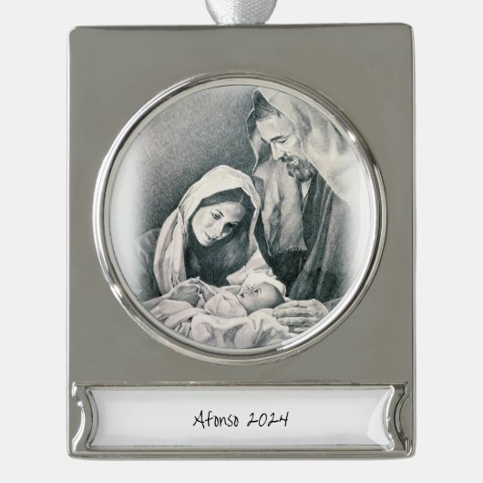 バナーオーナメントイエス シルバープレートバナーオーナメント (正面)