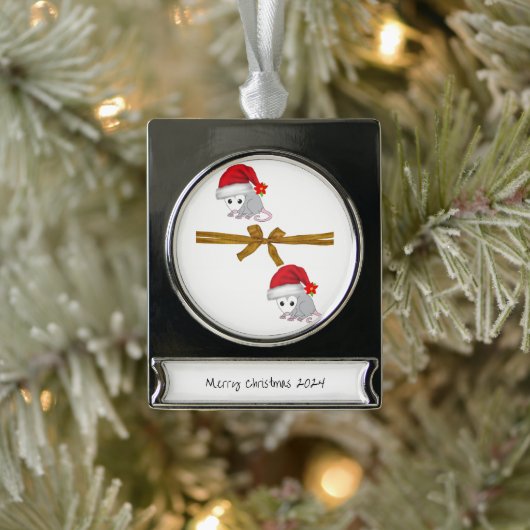 バナーオーナメントオポッサム シルバープレートバナーオーナメント (ツリー)