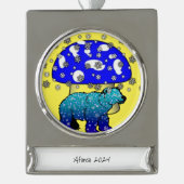 バナーオーナメントスノーポーラベア シルバープレートバナーオーナメント (正面)