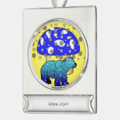 バナーオーナメントスノーポーラベア シルバープレートバナーオーナメント (左)