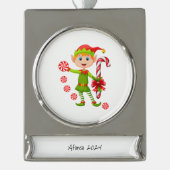 バナーオーナメント小妖精や小人 シルバープレートバナーオーナメント (正面)