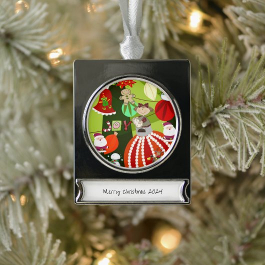 バナーオーナメント シルバープレートバナーオーナメント (ツリー)