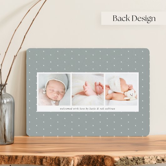 バナーオーバーレイ |横型フォト誕生 案内状