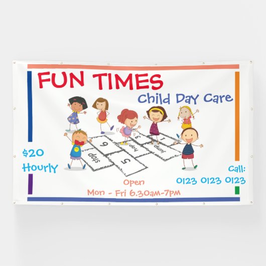 バナーカスタマイズ - 子どもデイケア 横断幕 (横)
