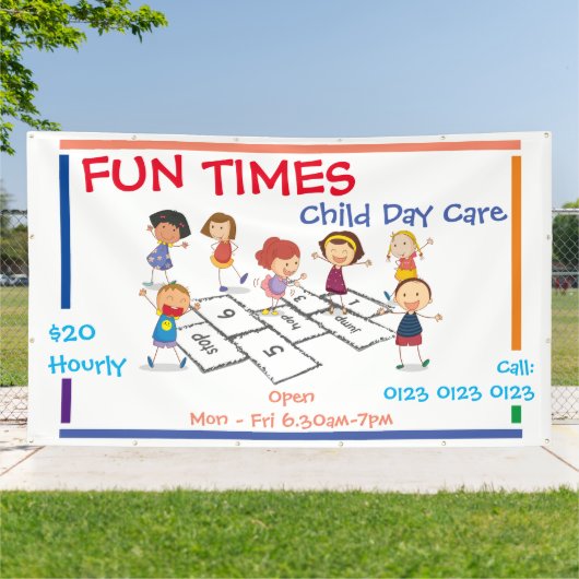 バナーカスタマイズ - 子どもデイケア 横断幕 (外側)