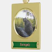 バナーカスタムオーナメント ゴールドプレートバナーオーナメント (左)