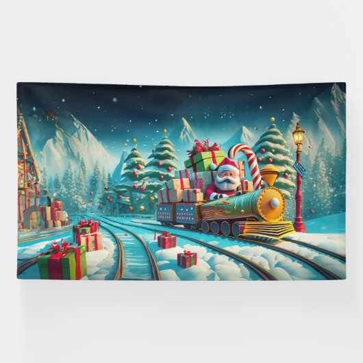 バナーサンタ北極表現聖降誕祭イブ 横断幕 (横)