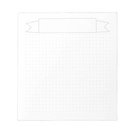 バナーシンプル付きドットグリッド ノートパッド