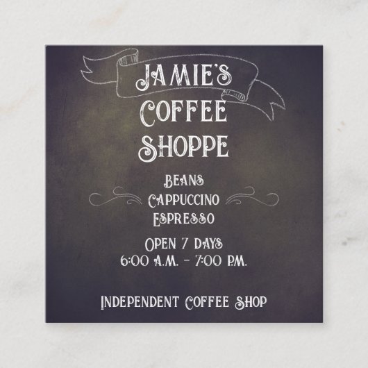 バナーチョークデザイン名刺 スクエア名刺 (正面)