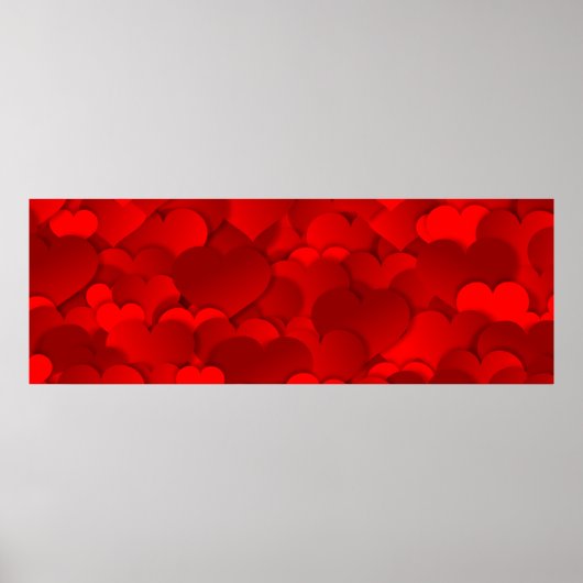 バナーハートにハートのテクスチャを追加 ポスター (正面)
