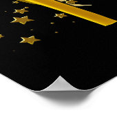 バナーバースデーパーティーお祝いレオパード金ゴールド ポスター (角)