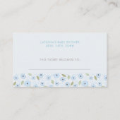 バナーバードおむつラッフルボーイ赤ちゃんシャワー エンクロージャーカード (裏面)