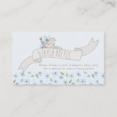 バナーバードおむつラッフルボーイ赤ちゃんシャワー エンクロージャーカード (正面)