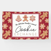 バナーパーソナライズされたクリスマスクッキー交換 横断幕 (横)