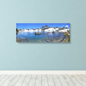 バナーピークと山湖 – シエラネバダ キャンバスプリント (インサイチュ (ウッドフロア))