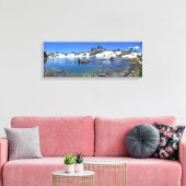 バナーピークと山湖 – シエラネバダ キャンバスプリント (インサイチュ (リビング))