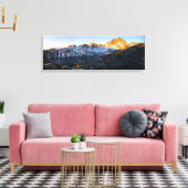 バナーピークサンライズガーネット湖 – John Muir Trail キャンバスプリント (インサイチュ (リビング))