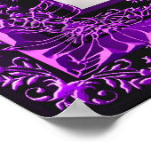 バナーフォトスイート16パーティー紫ブラック ポスター (角)