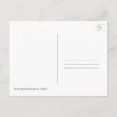 バナーフォトブラウン日付のポストカードを保存 案内ポストカード (裏面)