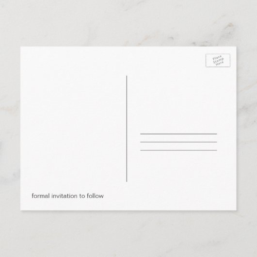 バナーフォトブラウン日付のポストカードを保存 案内ポストカード (裏面)