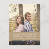 バナーフォトブラウン日付のポストカードを保存 案内ポストカード (正面)