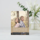 バナーフォトブラウン日付のポストカードを保存 案内ポストカード (スタンド正面)