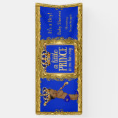 バナープリンスは彼の道を進んでいるブルー金ゴールドエスニック 横断幕 (縦)