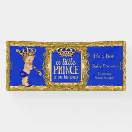 バナープリンスは彼の道を進んでいるブルー金ゴールドブロンド少年 横断幕